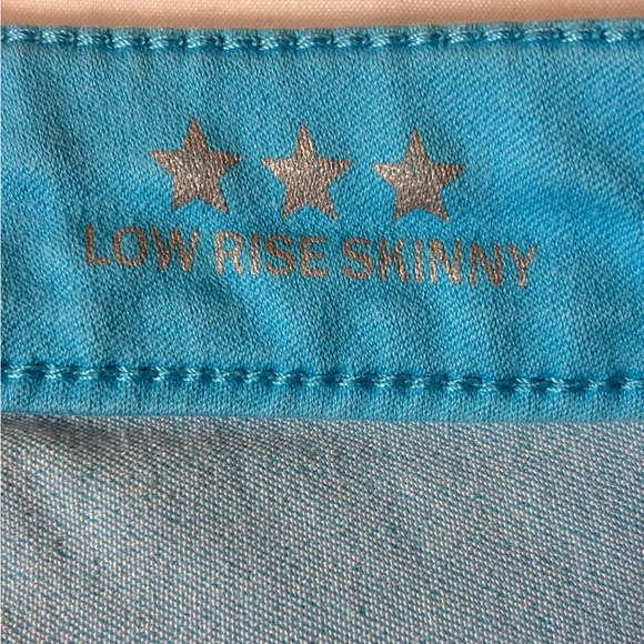 Celebrity Pink Jeans Low Rise Skinny Stretchy Comfort Pants Teal Size 1 Juniors - Picture 8 of 13